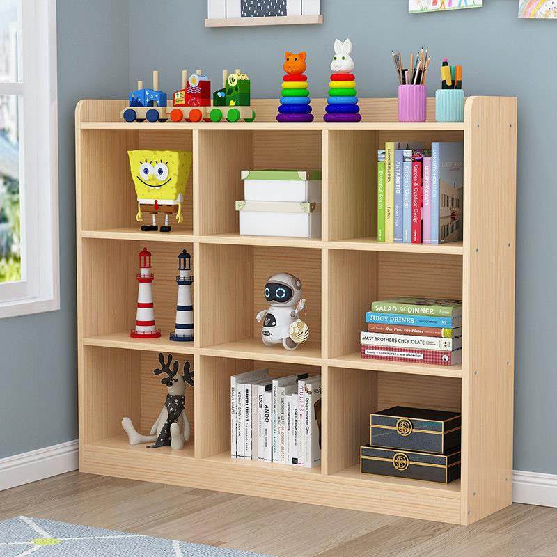 儿童实木书架简易书柜落地自由组合格子柜矮柜家用简约现代置物柜,住宅家具,书架,淘宝优惠券,粉丝福利购,淘宝优惠卷