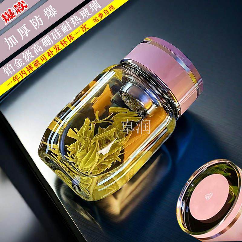 单层玻璃杯2024新款加厚抖音爆款墩墩杯大容量便携男女士胖胖水杯,餐饮具,玻璃杯,淘宝优惠券,粉丝福利购,淘宝优惠卷