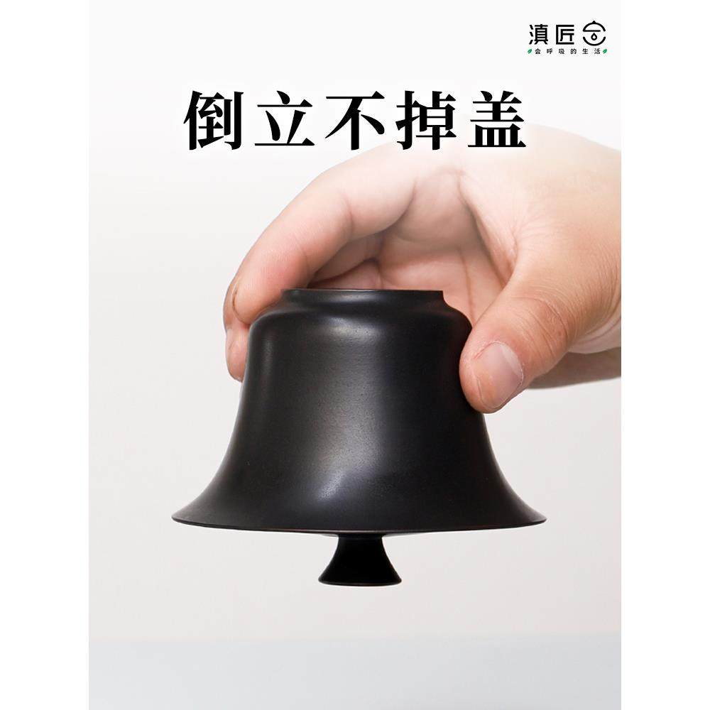 【滇匠企业店】云南建水紫陶盖碗手抓薄胎悬停单个高档泡茶手工