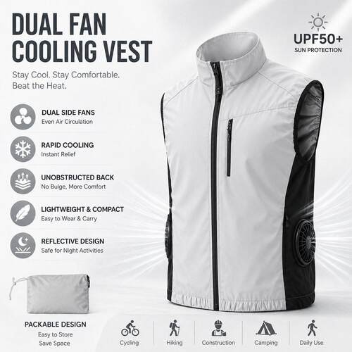侧腰空调服马Summer side waist fan vest fishing clothes  vest