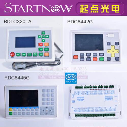 睿达控制卡RDC6445G主板 RDV6442面板 光纤CO2激光切割雕刻机系统