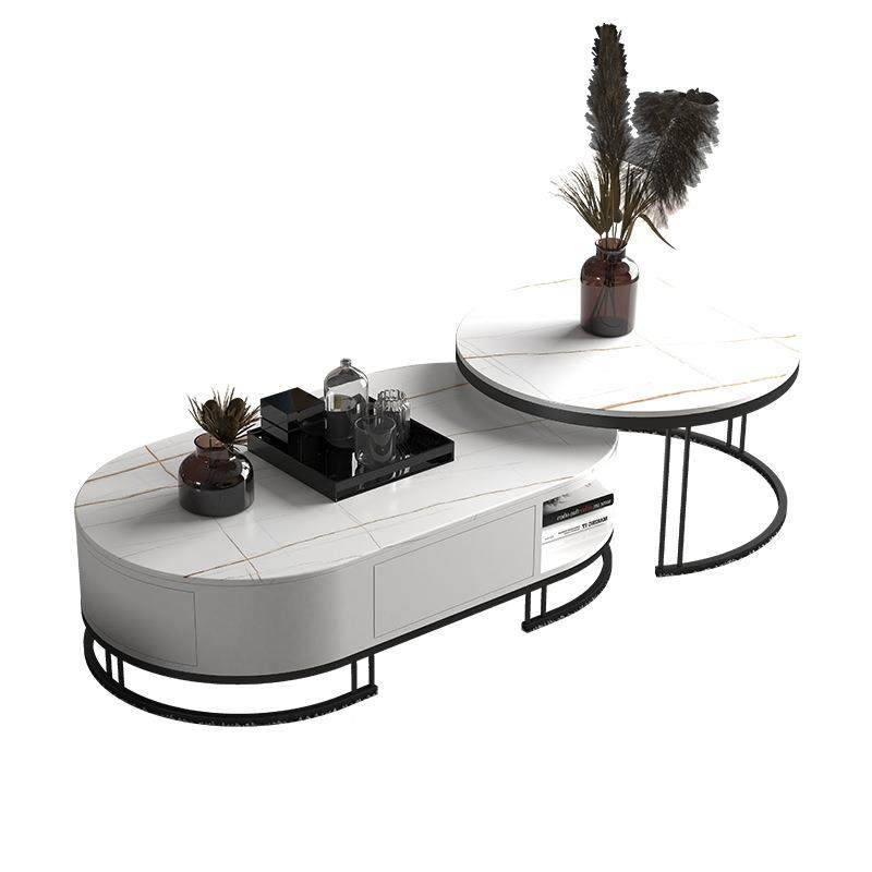 北欧岩板茶家几小户型客厅用茶屉几桌简约椭圆形带CJ210183抽沙发,住宅家具,茶几,淘宝优惠券,粉丝福利购,淘宝优惠卷