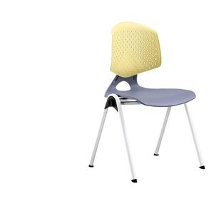 YD议椅子办公弓形放现代会简约无扶手学生叠座椅可图书馆靠背培训