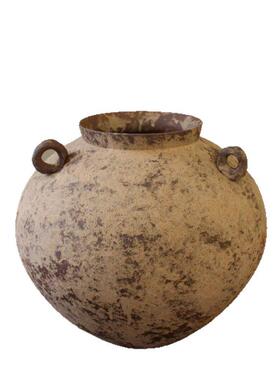 侘寂风陶瓷花摆件客厅插花奶油风米白水培陶颜值花盆花器