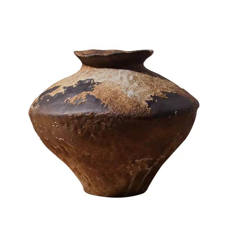 侘厅风禅意复古花瓶摆件样房民板宿寂酒KTV店客茶室高级感桌面插,橡塑材料及制品,工业陶瓷,淘宝优惠券,粉丝福利购,淘宝优惠卷