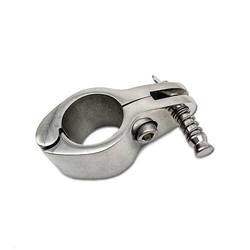 不锈钢316管夹配抽拉销22mm25mm游艇遮阳棚配件游艇船用五金件