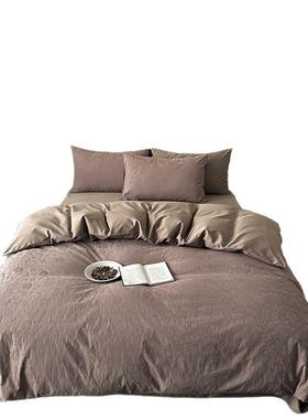 复古侘寂风YN250406全棉1四件套色提花高纯棉被套织床上用品.2绿