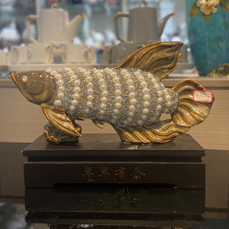 瓷摆件开业创意珠电视柜酒柜珍窑变陶工艺品家装居饰IVN品摆饰