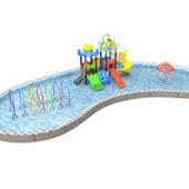 水上滑梯室外塑儿童设户外大型料游乐备滑梯秋组合8258水上千乐园