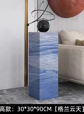 时尚奢石岩板花架家居客厅玄关摆饰底座酒店会所展厅展示台摆台