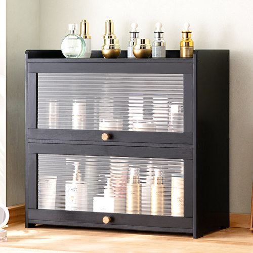 桌面收纳盒收纳柜茶具展示柜子餐具厨房水杯子置物架化妆品收纳柜