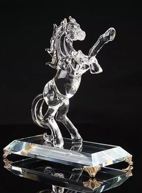 弗朗德水晶十二生肖动物鼠牛虎兔龙蛇马羊猴鸡狗猪工艺品招财摆件