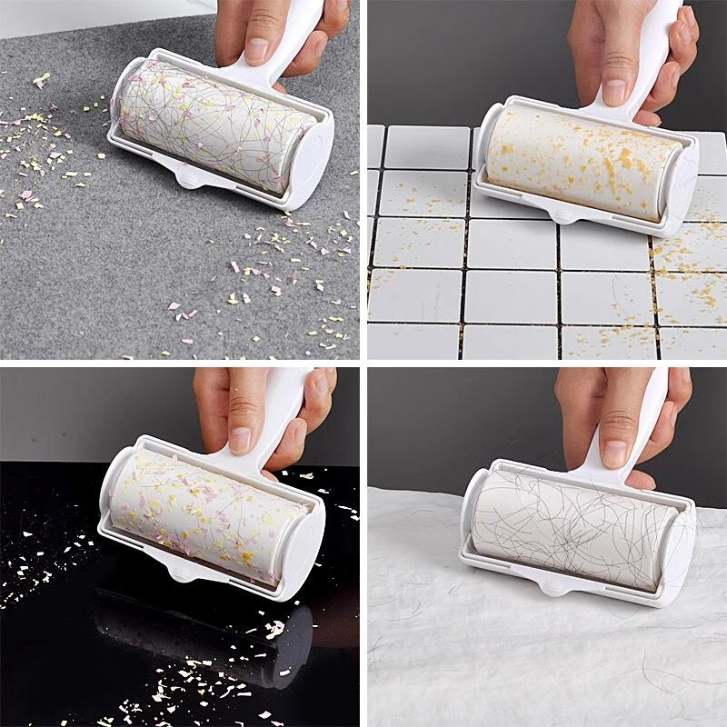 滚刷粘毛器滚筒卷纸粘毛神器粘纸滚轮衣服除毛粘毛滚粘毛刷滚毛器