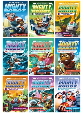 【单本试读 送大片效果音频】 学乐威猛机器人Mighty Robot神探狗狗内裤超人同作者凯迪克大奖作家桥梁漫画幽默故事书 6-12岁