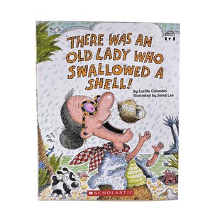 学乐国际获奖绘本【老太太吃贝壳】there was an old lady who swallowed a shell!绘世界20册Picture Book Gallery凯迪克大奖作品