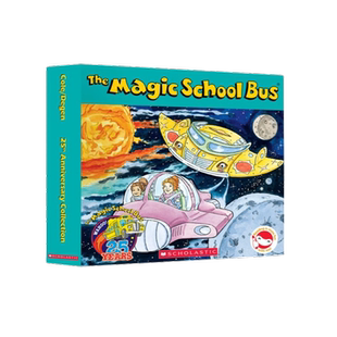 【点读版】赠音频及动画片 神奇校车25周年动画英文原版 盒装12册 Magic School Bus 儿童科普百科全书 漫画故事书 6-12岁