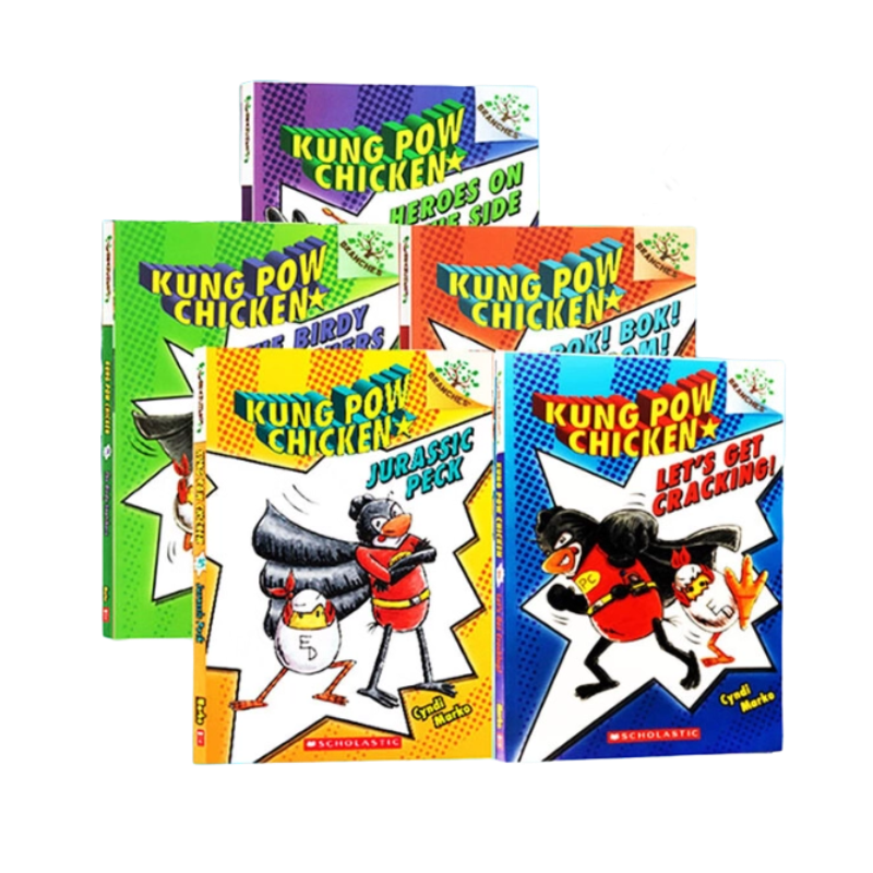 【进口直营 送音频 】Kung Pow Chicken宫保鸡丁1-5册 Scholastic Branches学乐大树系列章节桥梁书 笑到肚子疼的英文趣味阅读读物