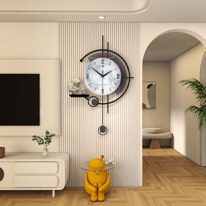 现代简约高级感钟表挂钟客厅网红大气家用轻奢时尚餐厅创意时钟
