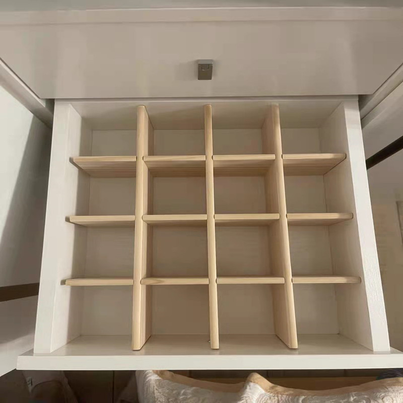 实木抽屉分隔板袜子内裤整理分格板自由组合隔断分类板内衣分挡板