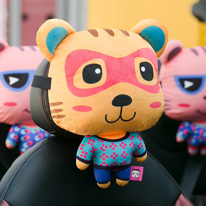 卡里努努可爱猫咪汽车头枕护颈枕卡通车内饰女生后排车用座椅靠枕