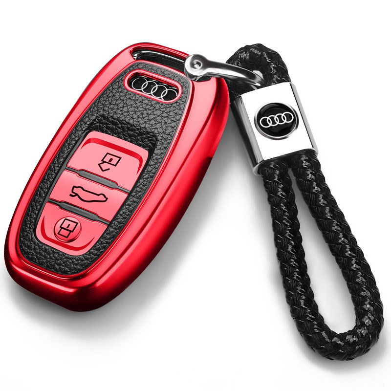 12-18款奥迪A6L钥匙套Q5钥匙包17款A8L汽车锁匙保护套男女扣
