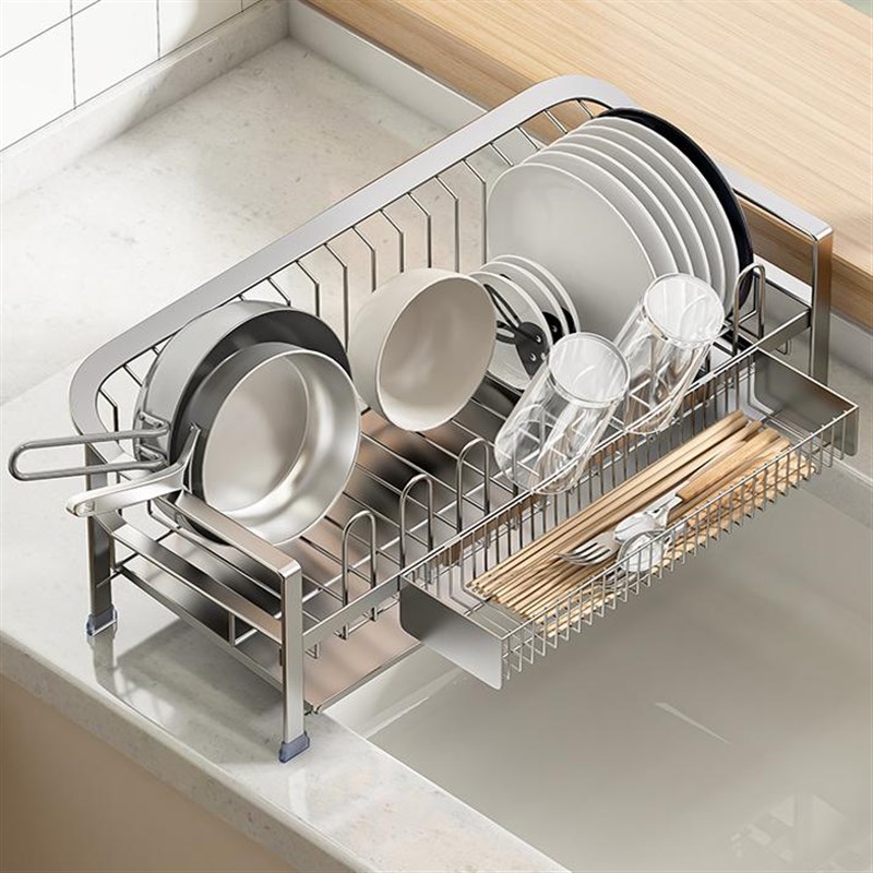 304不锈钢水槽沥水架晾碗筷碗盘厨房碗碟架洗碗水池放餐具收纳架