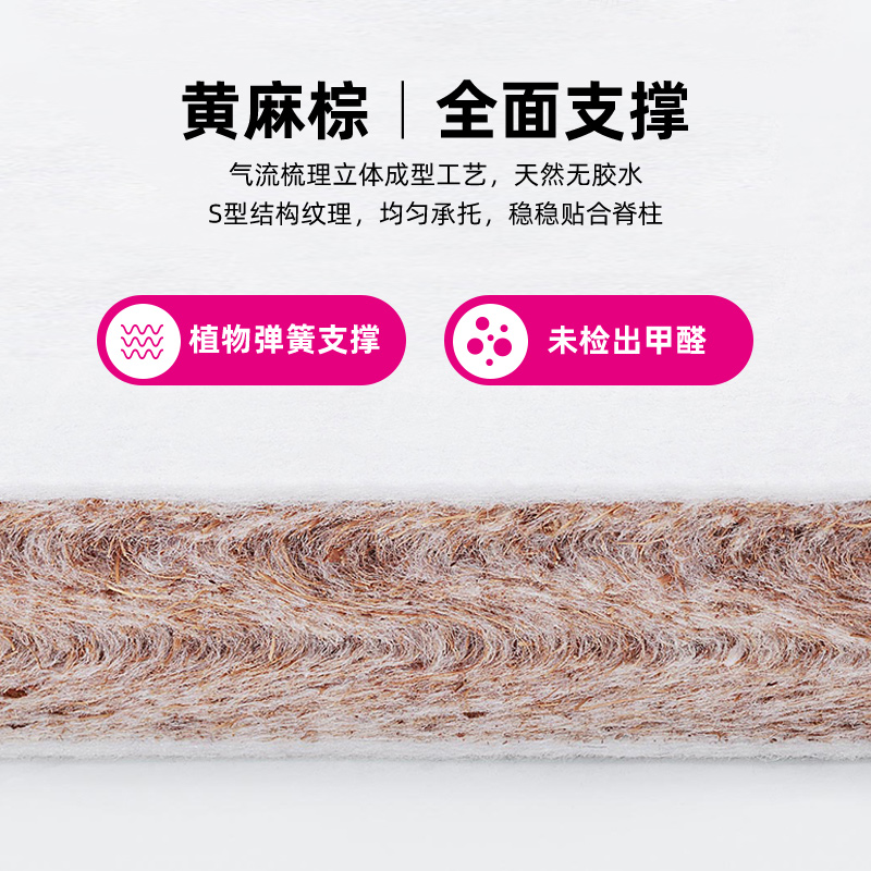 ARIS爱依瑞斯天然乳胶床垫透气椰棕双人床垫上软下硬WFM-003