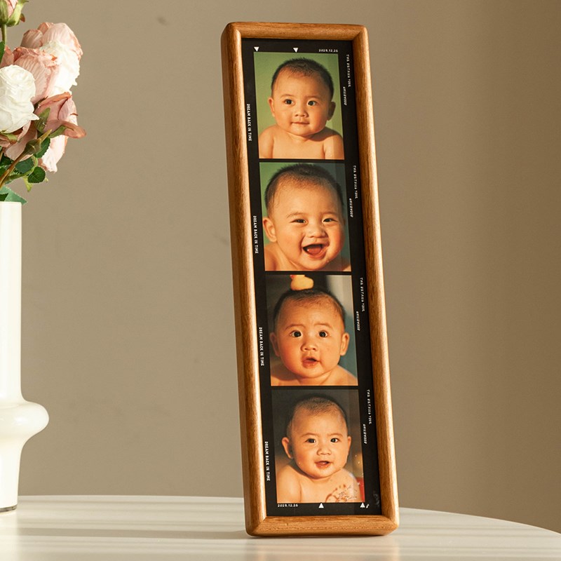 宝宝儿童成长纪念宫格实木相框摆台定制diy做成洗照片装裱画挂墙