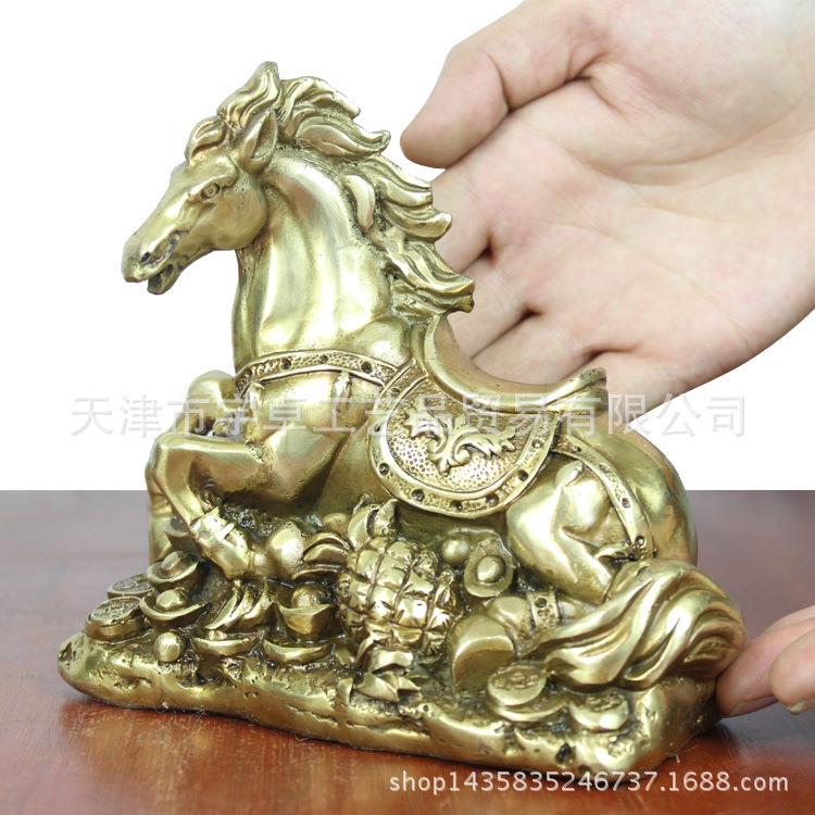 纯铜马黄铜马踩聚盆马踩铜钱马菠萝马工艺品摆件
