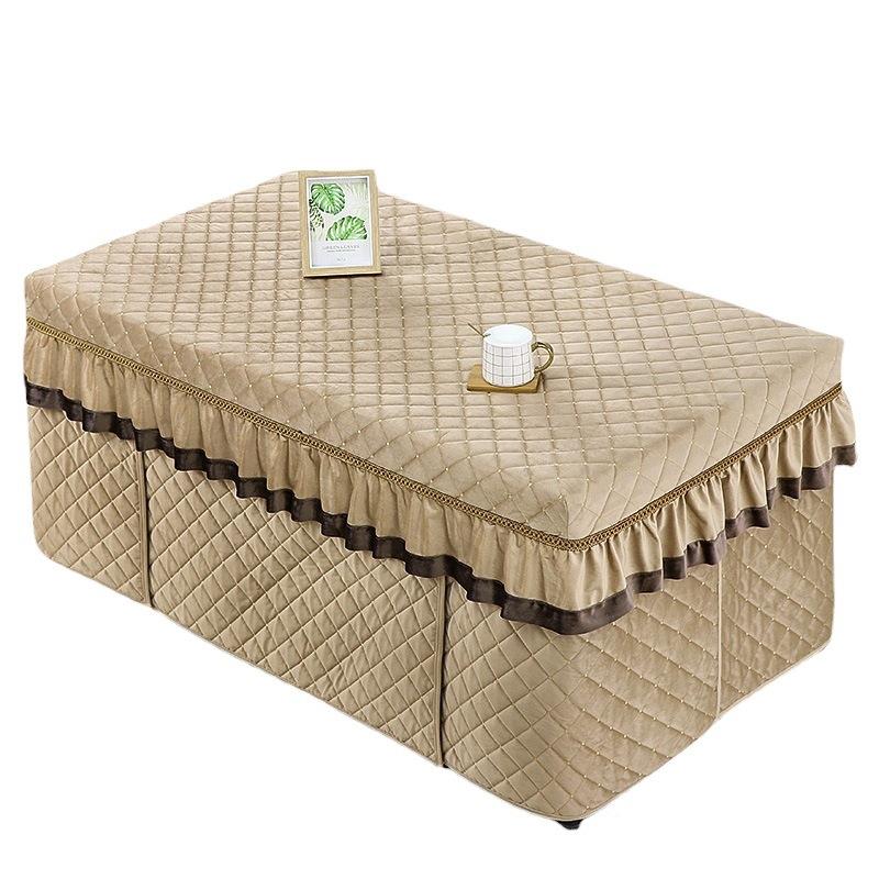 新9101款长12片烤火架冬电炉茶几火桌子罩套烤方形季加厚取暖桌布