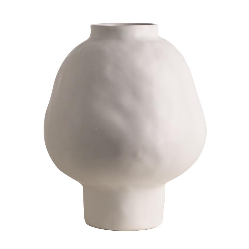 贝美复罐古陶瓷花瓶玄关精致插花侘寂肚汉YAE风家居开运大福花器