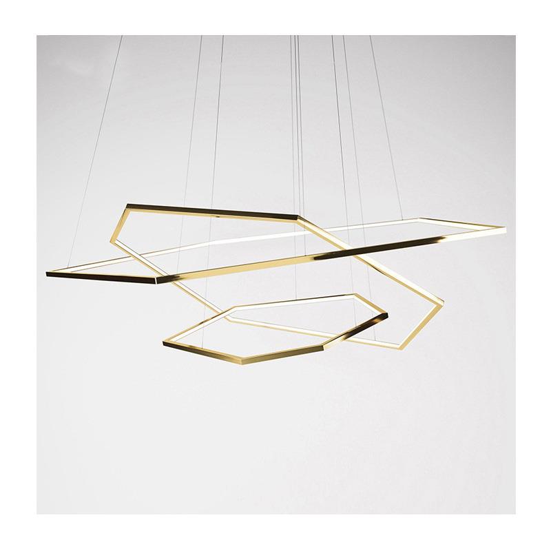 客厅轻奢吊灯用后现简约2019新款家意多边形大厅代北创欧大气家居