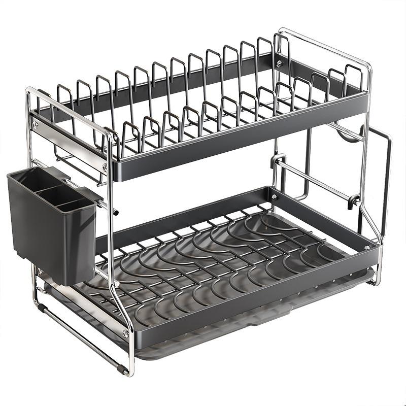 in水s风多功能枪灰色房台面沥水架碗架碗WDJ-2019碟厨沥架碗盘刀