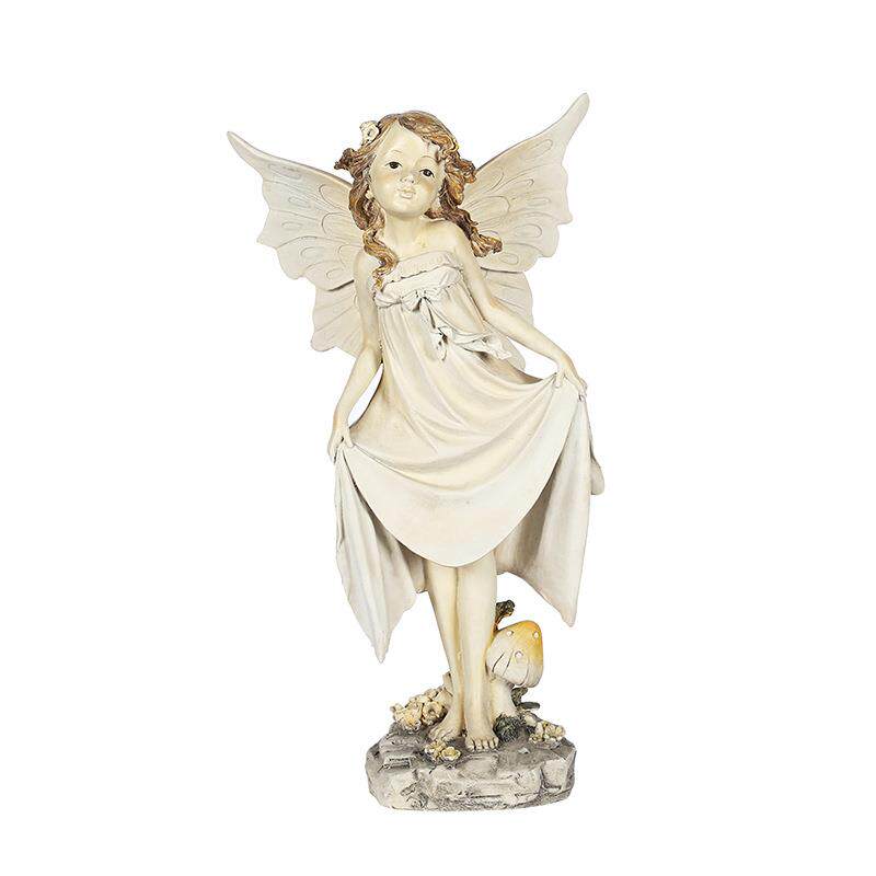 外贸复古少女花仙子花园庭院摆件户外园林创意摆件树脂工艺品装饰