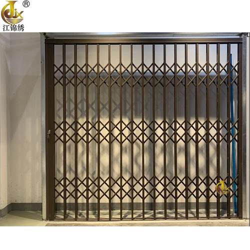 户外商铺铝合金拉闸门家用阳台304不锈钢拉闸门自建房通风铁闸门