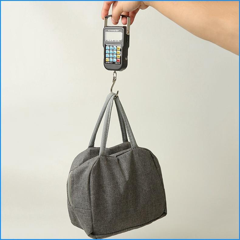 多功簧能0计价称5kg手提电子秤带刻尺吊挂秤小型弹称迷你挂钩称