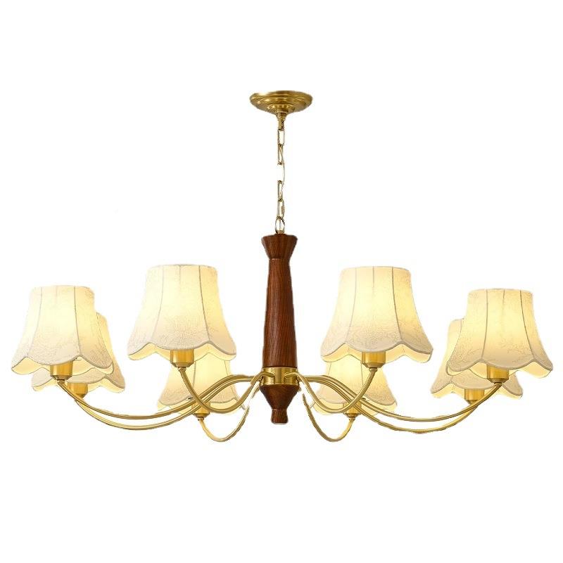 中古大吊厅风灯美式古简约复客厅主灯实木卧室餐厅侘530寂风书房