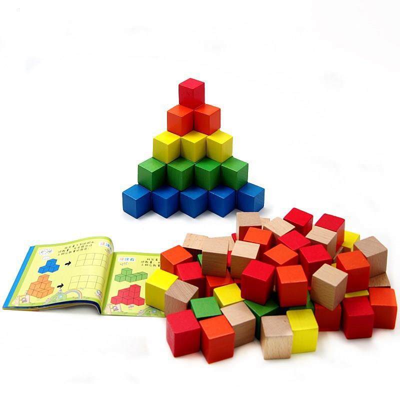 木制玩具100粒正方体方块积木拼装立体几何拼图儿童早教益智玩具,玩具/童车/益智/积木/模型,普通塑料积木,淘宝优惠券,粉丝福利购,淘宝优惠卷
