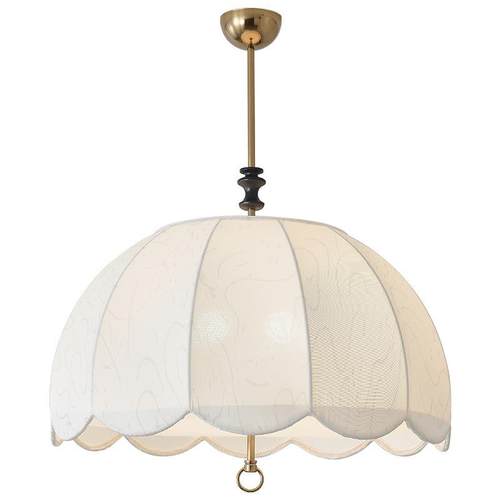 客厅主灯简约复古大厅布艺花纹餐厅卧室吊灯美式法式中古风吊灯