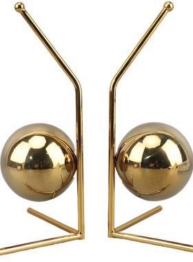 现代简约金属蜗牛书档装饰品家居样板间办公室客厅电视柜书靠摆件