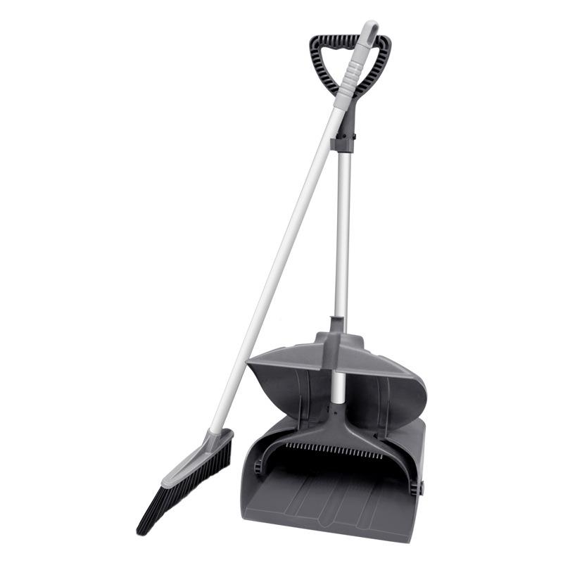 铝叠杆防风垃铲商扫圾把组合套装可折笤梳簸箕环卫保洁用塑料笤帚