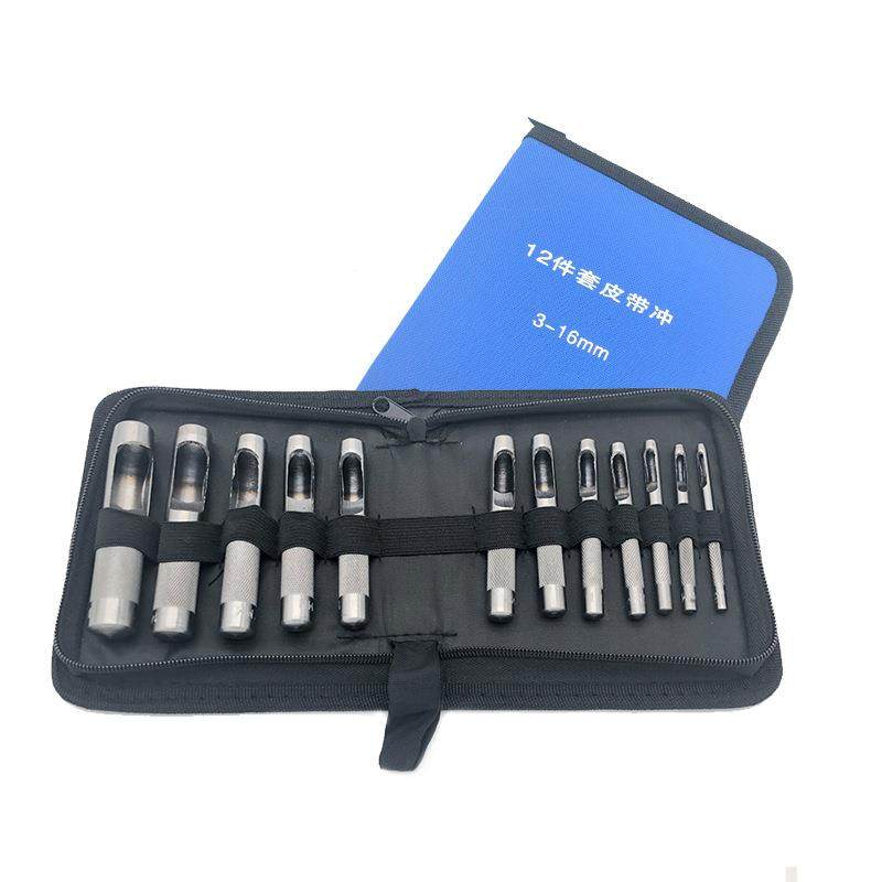 厂家直供皮带冲打孔器空心冲开孔器凿冲帆布包12PC套装锋利圆冲,五金/工具,其他凿,淘宝优惠券,粉丝福利购,淘宝优惠卷