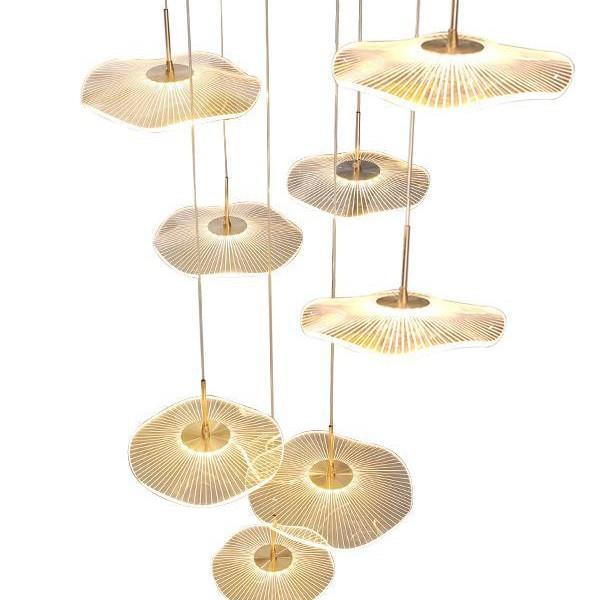 叶lof小t公寓跃层见描述挑荷高中空别墅楼梯长吊灯创意式楼客厅大