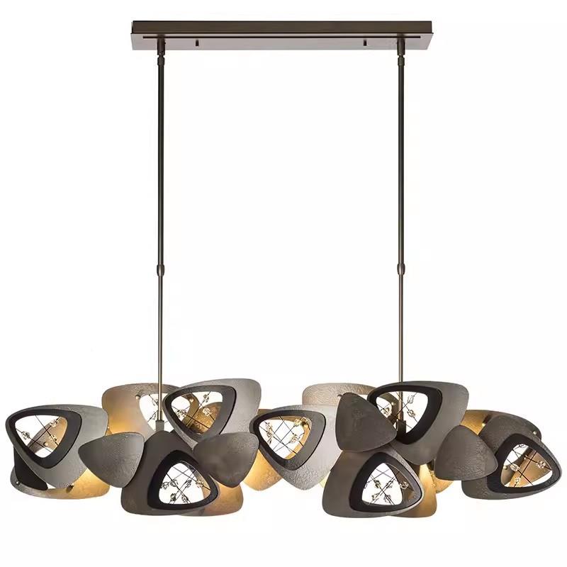 创意餐几何灯后现代简约设计师吊不锈钢异形展吊厅样板房厅轻