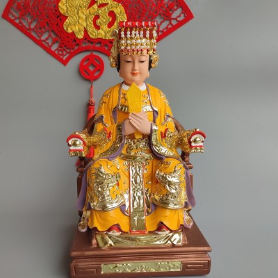 妈祖娘娘神像供奉家用湄洲岛海神天上圣母天后树脂彩绘佛像摆件