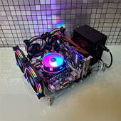 台式 电脑测试平台托架 机简易diy亚克力透明机箱架IMATX主板开放式