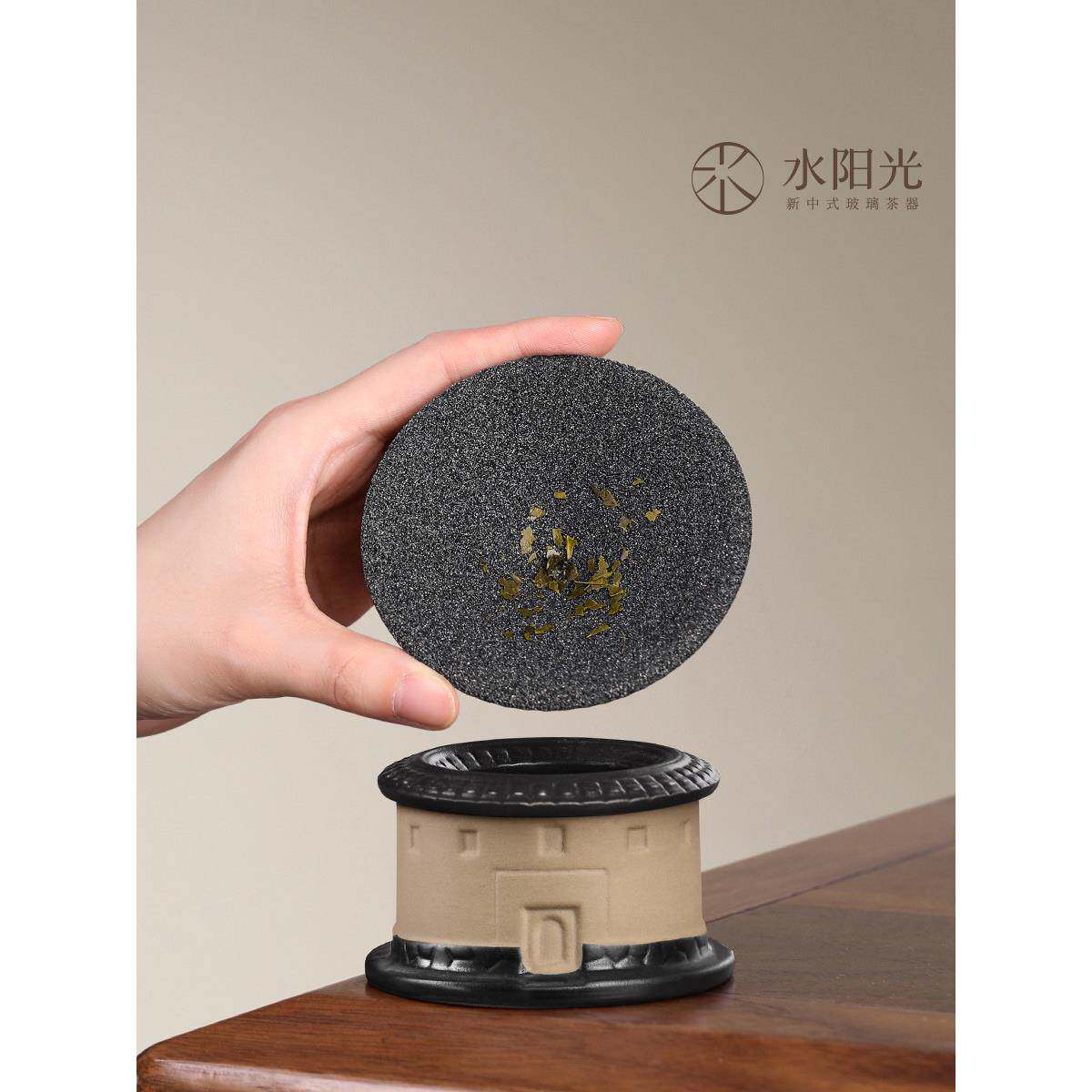 纳米陶瓷无孔茶漏茶滤创意茶叶过滤网土楼泡茶神器公道杯茶具配件