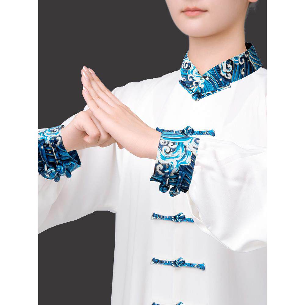 循晨女式太极拳套装新款2025高档男式春秋夏季太极拳练习套装八段