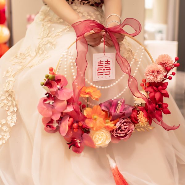 结婚挂件婚礼花环网红婚房拉花布置新房卧室门背景墙场景装饰好物