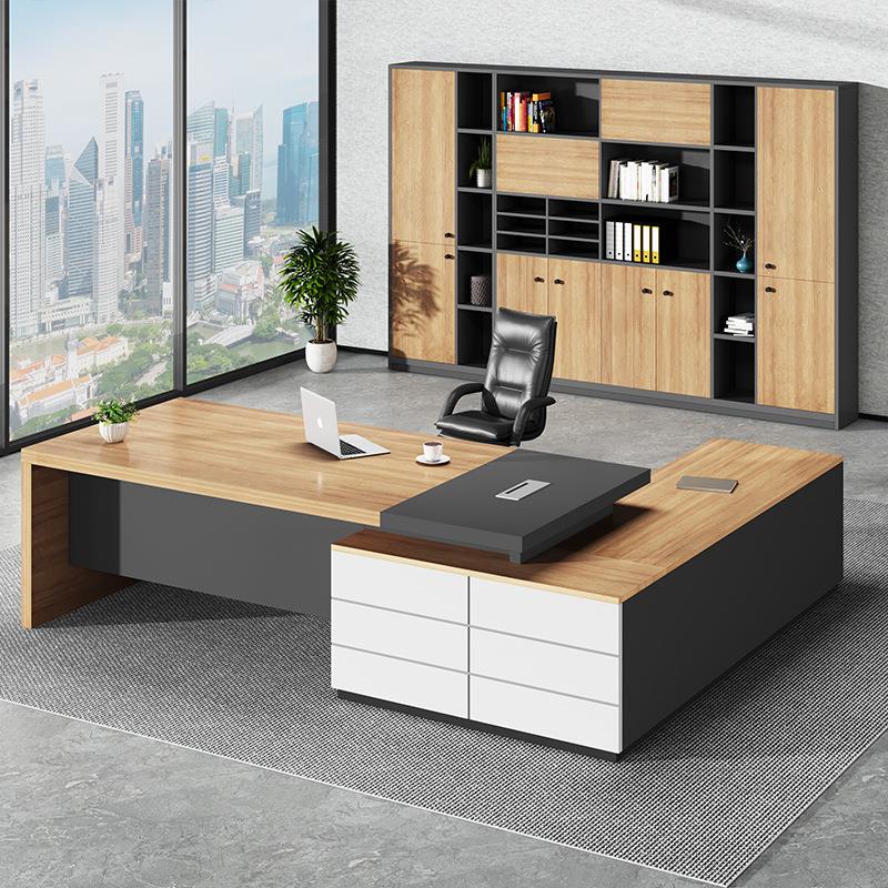 老板桌办公桌简约现代大班台总裁桌经理桌主管桌单人办公桌椅组合